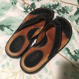 Born Black Leather Sandals